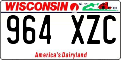 WI license plate 964XZC