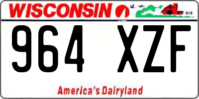 WI license plate 964XZF