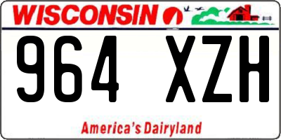 WI license plate 964XZH