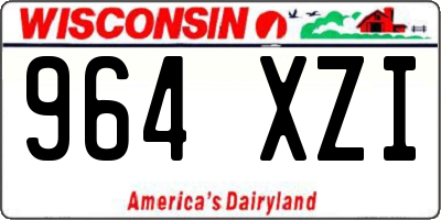 WI license plate 964XZI