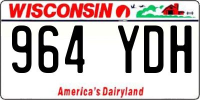 WI license plate 964YDH