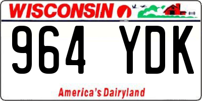 WI license plate 964YDK