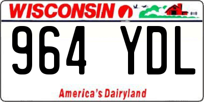 WI license plate 964YDL