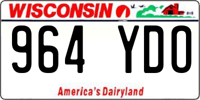 WI license plate 964YDO