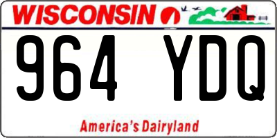 WI license plate 964YDQ