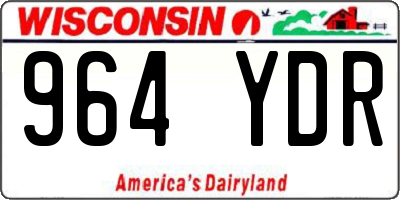 WI license plate 964YDR