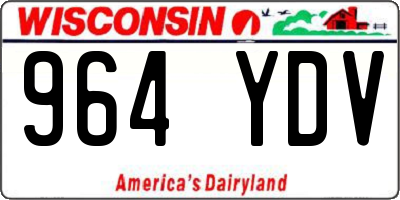 WI license plate 964YDV