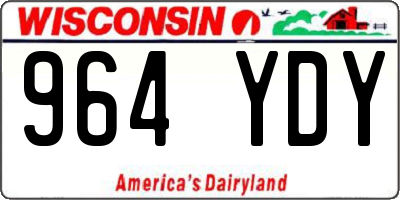 WI license plate 964YDY