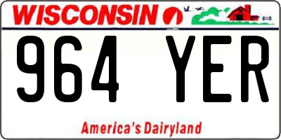 WI license plate 964YER