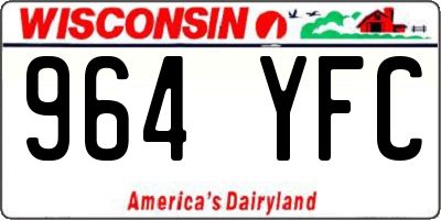 WI license plate 964YFC