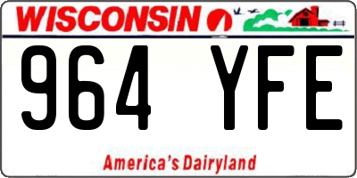 WI license plate 964YFE