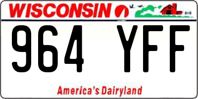 WI license plate 964YFF