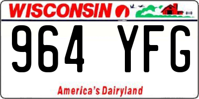 WI license plate 964YFG