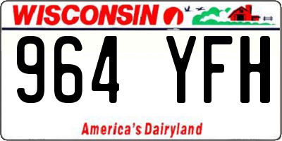 WI license plate 964YFH