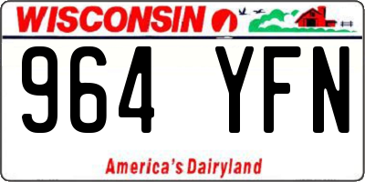 WI license plate 964YFN