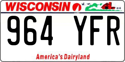 WI license plate 964YFR