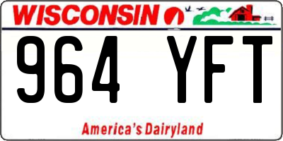 WI license plate 964YFT