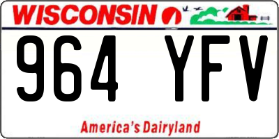 WI license plate 964YFV