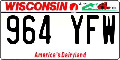 WI license plate 964YFW