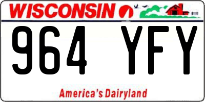 WI license plate 964YFY