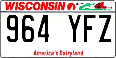 WI license plate 964YFZ