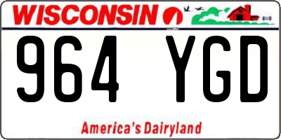 WI license plate 964YGD