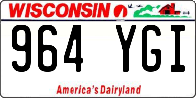 WI license plate 964YGI