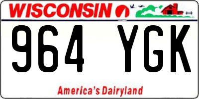 WI license plate 964YGK