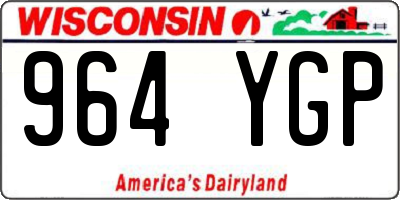 WI license plate 964YGP