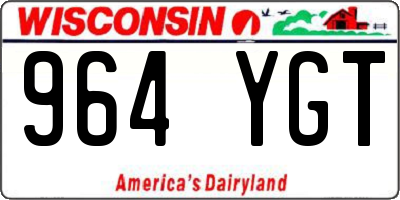 WI license plate 964YGT