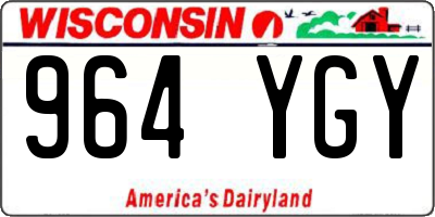 WI license plate 964YGY