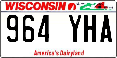 WI license plate 964YHA