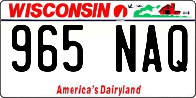 WI license plate 965NAQ