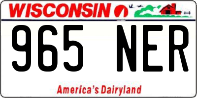 WI license plate 965NER