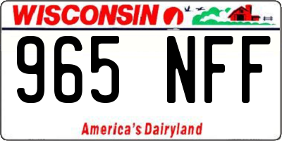 WI license plate 965NFF