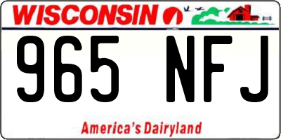 WI license plate 965NFJ