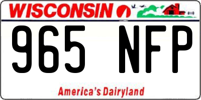 WI license plate 965NFP