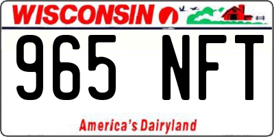 WI license plate 965NFT