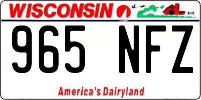 WI license plate 965NFZ