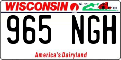 WI license plate 965NGH