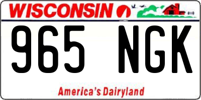 WI license plate 965NGK