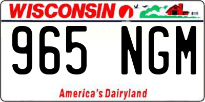 WI license plate 965NGM