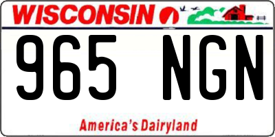 WI license plate 965NGN