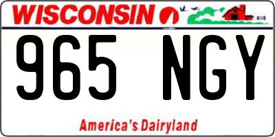 WI license plate 965NGY