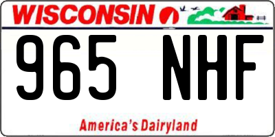 WI license plate 965NHF