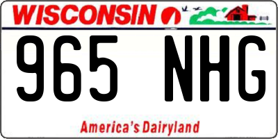 WI license plate 965NHG