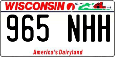 WI license plate 965NHH