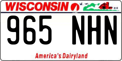 WI license plate 965NHN