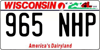 WI license plate 965NHP