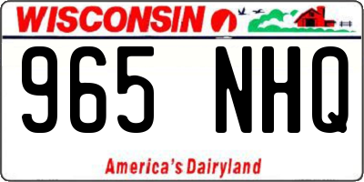 WI license plate 965NHQ